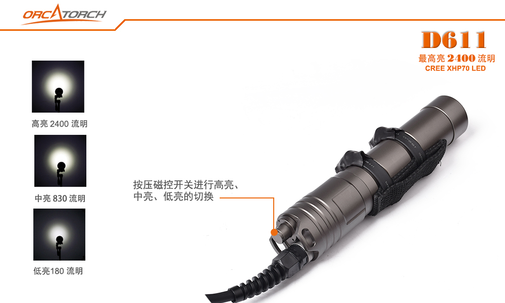 OrcaTorch虎鲸,D611分体式磁控潜手电筒,水肺潜水手电筒,洞穴潜水手电筒,水下探险活动手电筒 OrcaTorch虎鲸,D611分体式磁控潜手电筒,水肺潜水手电筒,洞穴潜水手电筒,水下探险活动手电筒