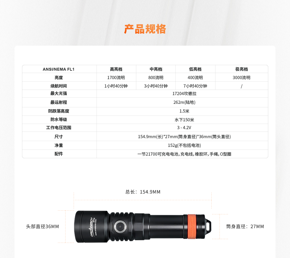 OrcaTorch虎鲸D710潜水手电筒,休闲潜水手电筒,水下救援照明,潜水摄影灯,水下照明灯 OrcaTorch虎鲸D710潜水手电筒,休闲潜水手电筒,水下救援照明,潜水摄影灯,水下照明灯