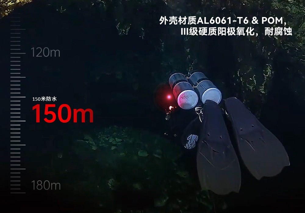 虎鲸OrcaTorch SD01 Pro潜水信号灯,水下潜水灯,潜水信号灯厂家,潜水灯