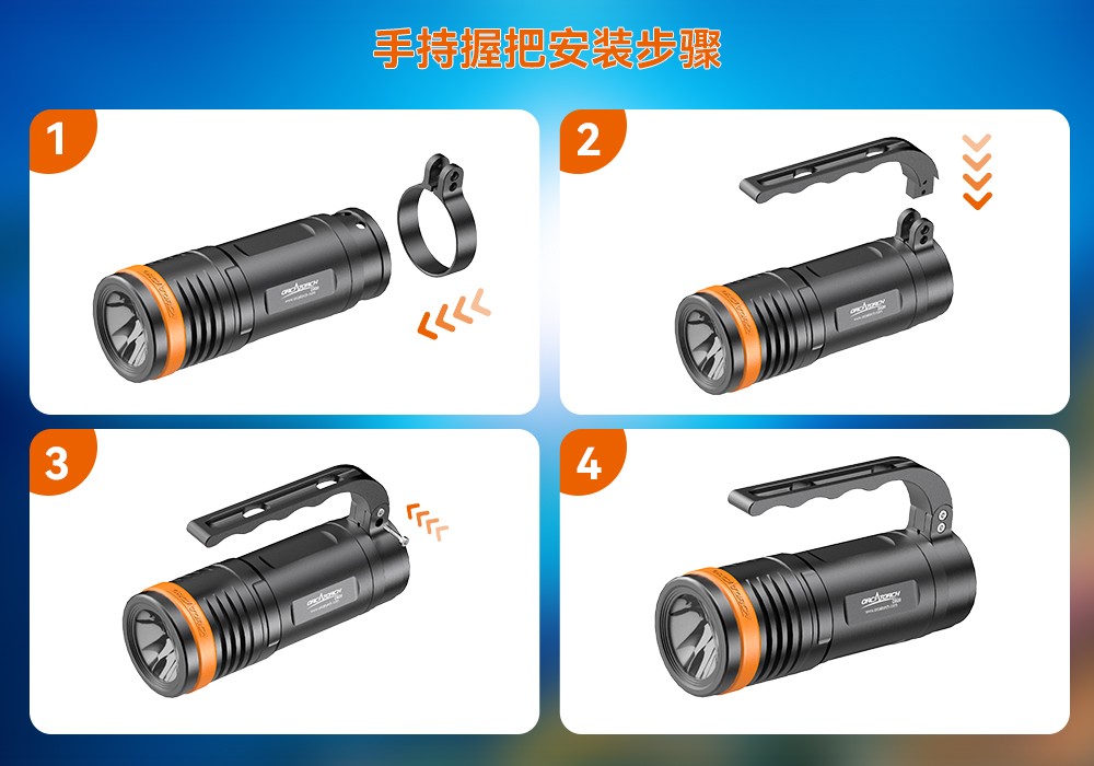 D920潜水无线主灯,水下技术主灯,潜水照明灯,水域救援照明,虎鲸OrcaTorch