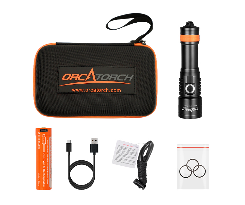 潜水摄影灯，水下摄影照明，D530V多功能手电筒，潜水照明灯，OrcaTorch虎鲸