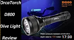 OrcaTorch D800 Dive Light Review