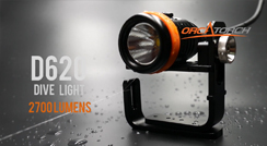 OrcaTorch D620 Scuba Diving Canister Light 2700 Lumens