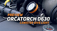 OrcaTorch D630 Canister Light / Technical Diving / Scuba diving